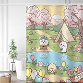 卡通chiikawa吉伊卡哇免打孔防霉浴帘宿舍防水隔断帘卫生间挂帘