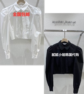 140 Avenue-P韩国东大门代购2026春季女装新简约纯色翻领长袖衬衫