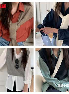 2025新款韩国东大门melloungee宽松百搭衬衫092008