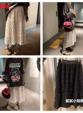 FRANC—L韩国东大门2025冬季女装新款气质淑女拼接时尚半身裙