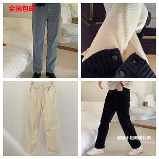韩国 高品质Brunch110703 秋冬 98棉 2弹力 舒适 复古灯芯绒裤