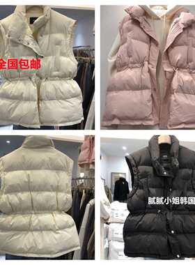 ONL-P韩国东大门2026秋冬女装新款纯色简约风抽绳立领棉马甲
