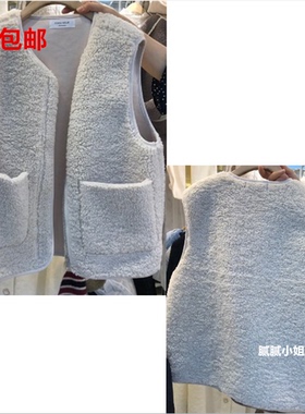 2025新款韩国东大门holicc复古羊羔毛马夹123214