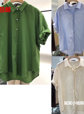 2025夏韩国东大门代购legacy bone减龄百搭衬衫51823