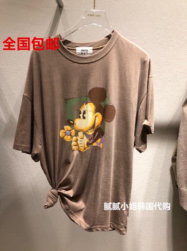 韩国jerryhall高端复古T恤百搭