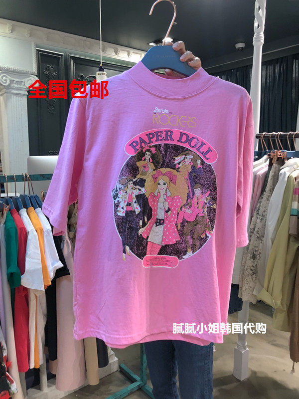 TARA BY MOTION-P韩国东大门代购印图短袖T恤