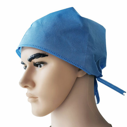 度康牌一次性无纺布帽SMS手术帽医生帽加厚牙科口腔透气防尘头套