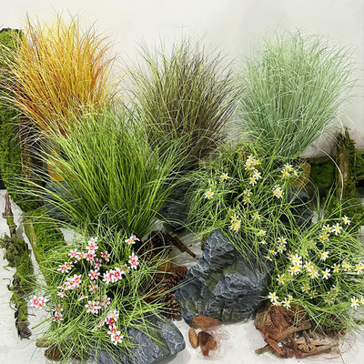 山丘山坡草丛草堆景观装饰仿真花