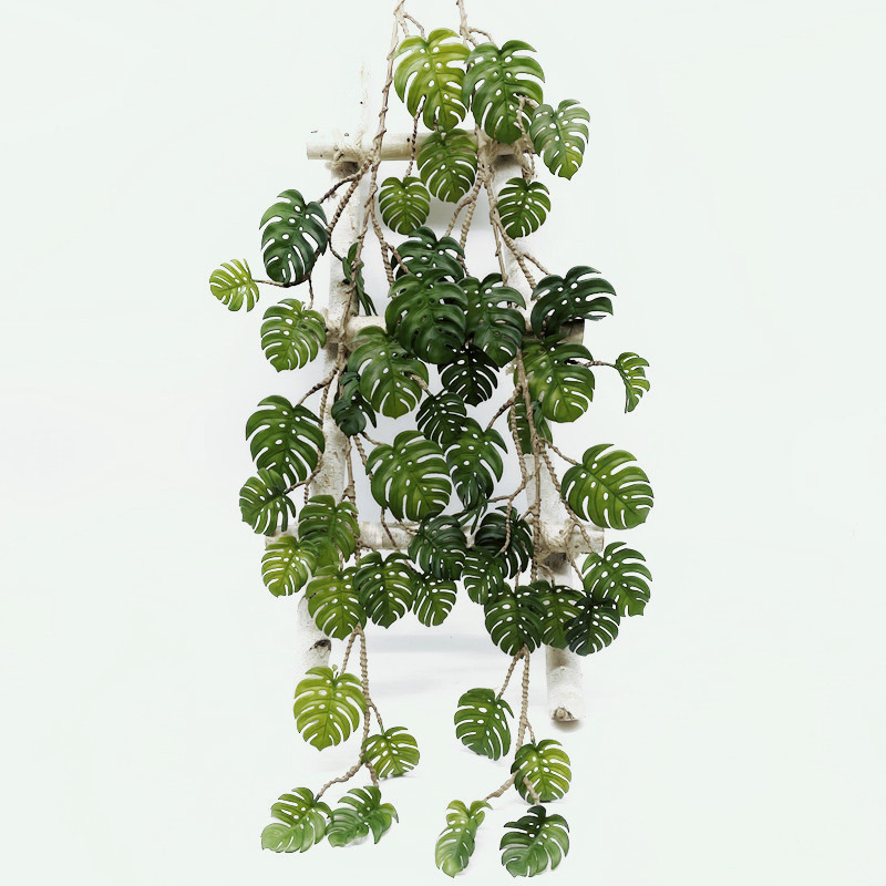 软胶藤条龟背叶垂挂藤手感好逼真