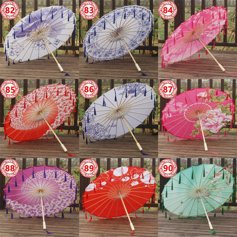 印花绸布流苏伞国风汉服古装拍照道具伞古典油纸伞仙女防晒流苏伞,家居饰品,工艺伞,淘宝优惠券,粉丝福利购,淘宝优惠卷