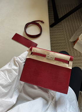 进口蜥蜴皮跳舞包danse全手工凯莉包单肩斜挎双肩包