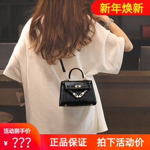 Viney包包2022新款女包斜挎包凯莉包轻奢高级感手提真皮腋下小包