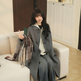 中长款秋冬休闲风常规款双面毛呢外套时尚百搭气质冬季