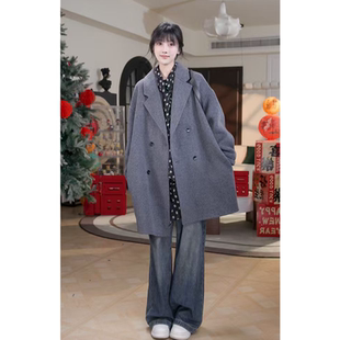 气质显瘦春秋设计感大衣外套中长款 伊迪卡时尚 休闲网红秋季