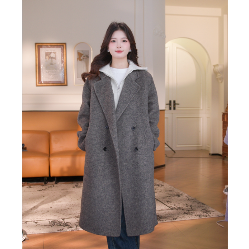 双面羊毛大衣马甲两件套宽松气质百搭显瘦慵懒女装冬季上新,女装/女士精品,毛呢外套,淘宝优惠券,粉丝福利购,淘宝优惠卷