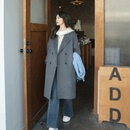 毛呢外套 百搭显瘦宽松女装 双面毛呢羊毛大衣中长款 慵懒新款