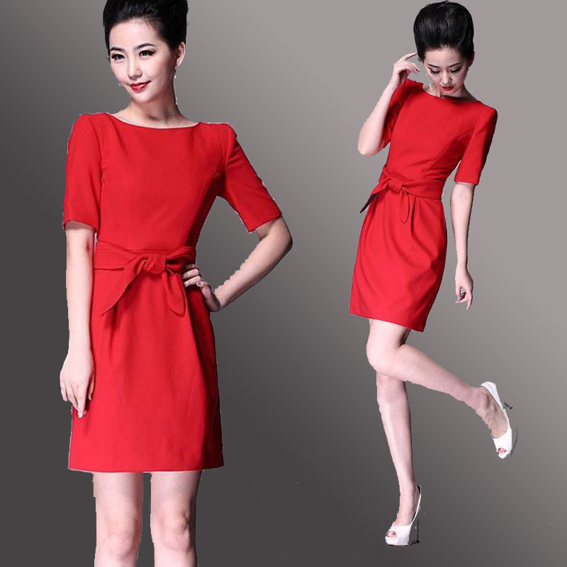 特結婚新娘禮服敬酒服回門裝 短款時尚修身顯瘦簡約紅色連衣裙在類目 女裝/女士精品, 婚紗/旗袍/禮服, 禮服/晚裝中 - 來自Buy2taobao.com提供專業的淘寶代購服務