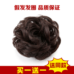 假发发圈丸子头发包头饰盘发器花苞头发髻饰头花影楼皮筋花朵防真