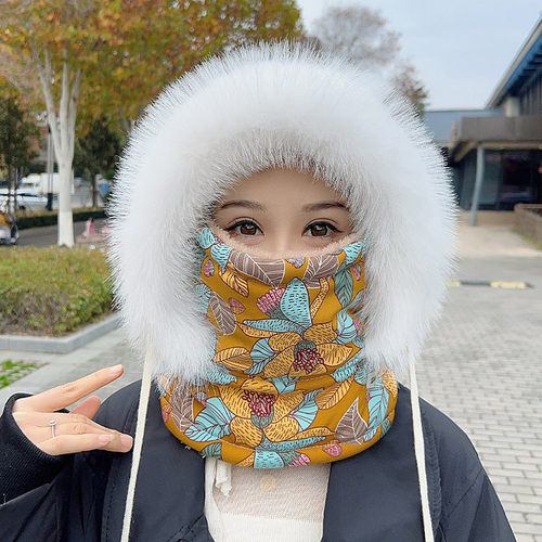 新款冬季加绒加厚保暖帽女士