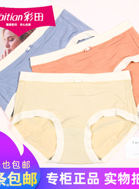 三条包邮彩田莫代尔棉糖果色内裤32073女士清新柔软无痕短裤32125