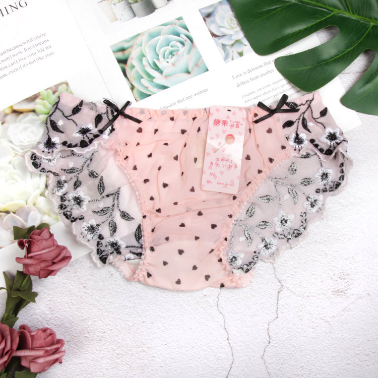 公主风透视网纱少女内裤三条包邮