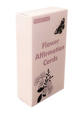 Flower Affirmation Cards 英文 花语励志卡 60张 加厚白卡纸