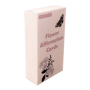 Flower Affirmation Cards 英文 花语励志卡 60张 加厚白卡纸
