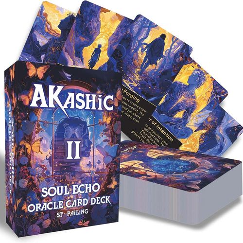 英文原创 阿卡西2神谕卡AK ASHIC Ⅱ 天地盖12X7 CM 78张卡牌游戏