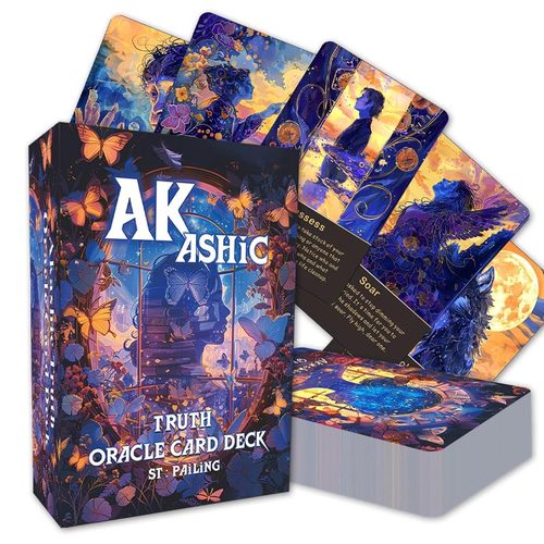 AK ASHIC Oracle 原创阿卡西1神谕天地盖12X8CM 75张英文卡牌游戏