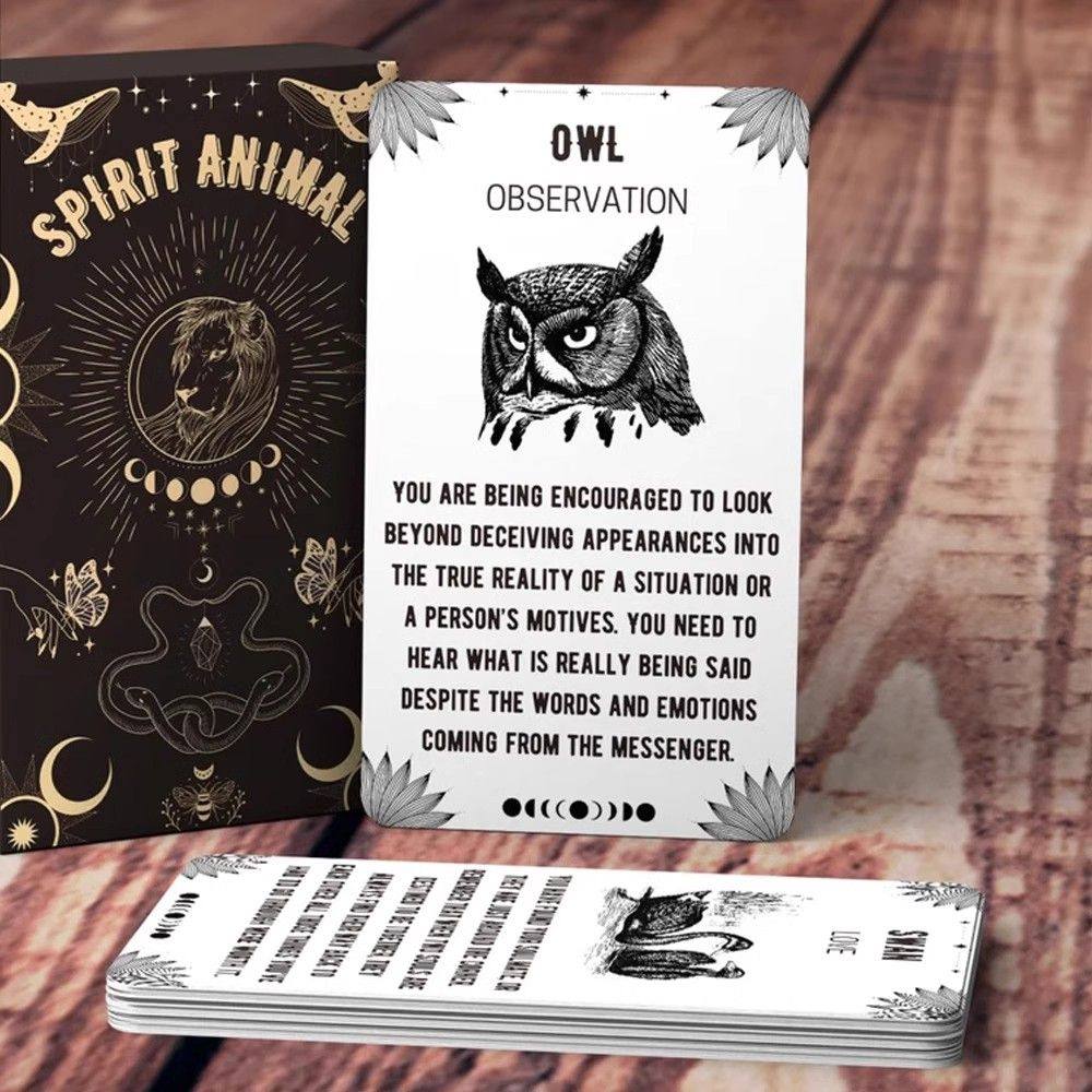 动物英文卡牌天地盖灵兽神谕卡Spirit Animal Oracle Cards12*7cm