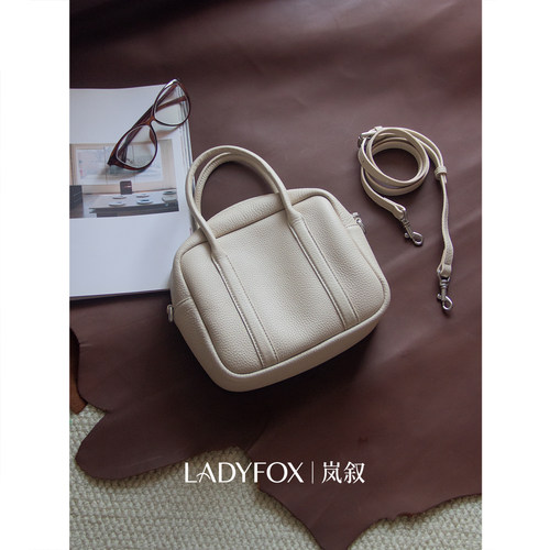 Ladyfox真皮迷你波士顿包通勤