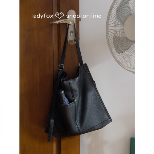 Ladyfox牛皮大容量通勤托特包