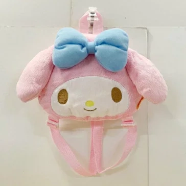 My Melody 美乐蒂 Sanrio 绒毛后背包-大脸