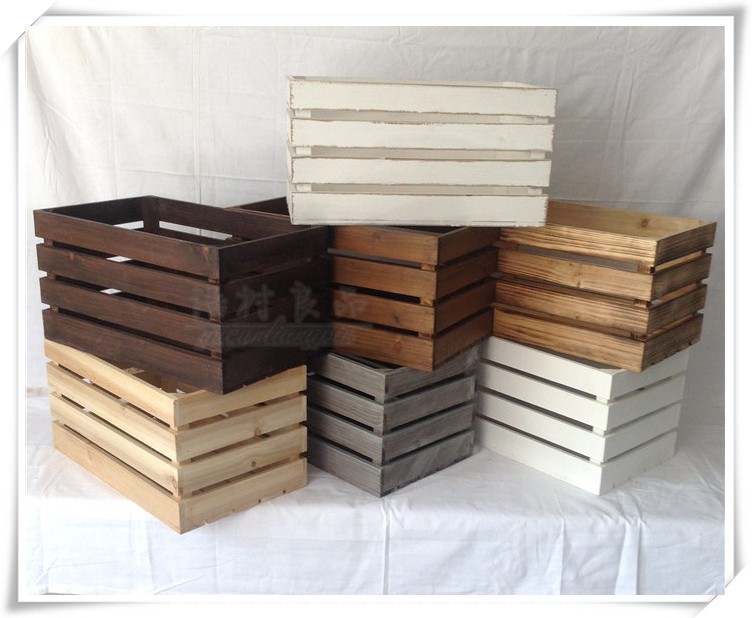 大号复古实木收纳箱水果箱啤酒箱橱窗展示婚庆活动摄影道具木箱在类目 收纳整理, 家庭收纳用具, 储物箱, 收纳箱中 - 来自Buy2taobao.com提供专业的淘宝代购服务