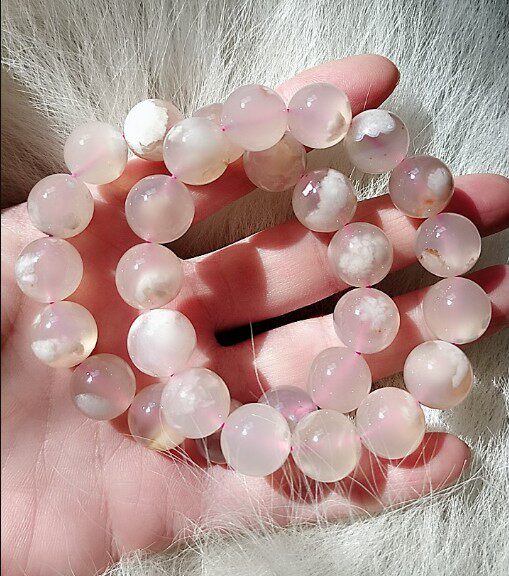 果冻玉髓 12MM 男女手链  精品