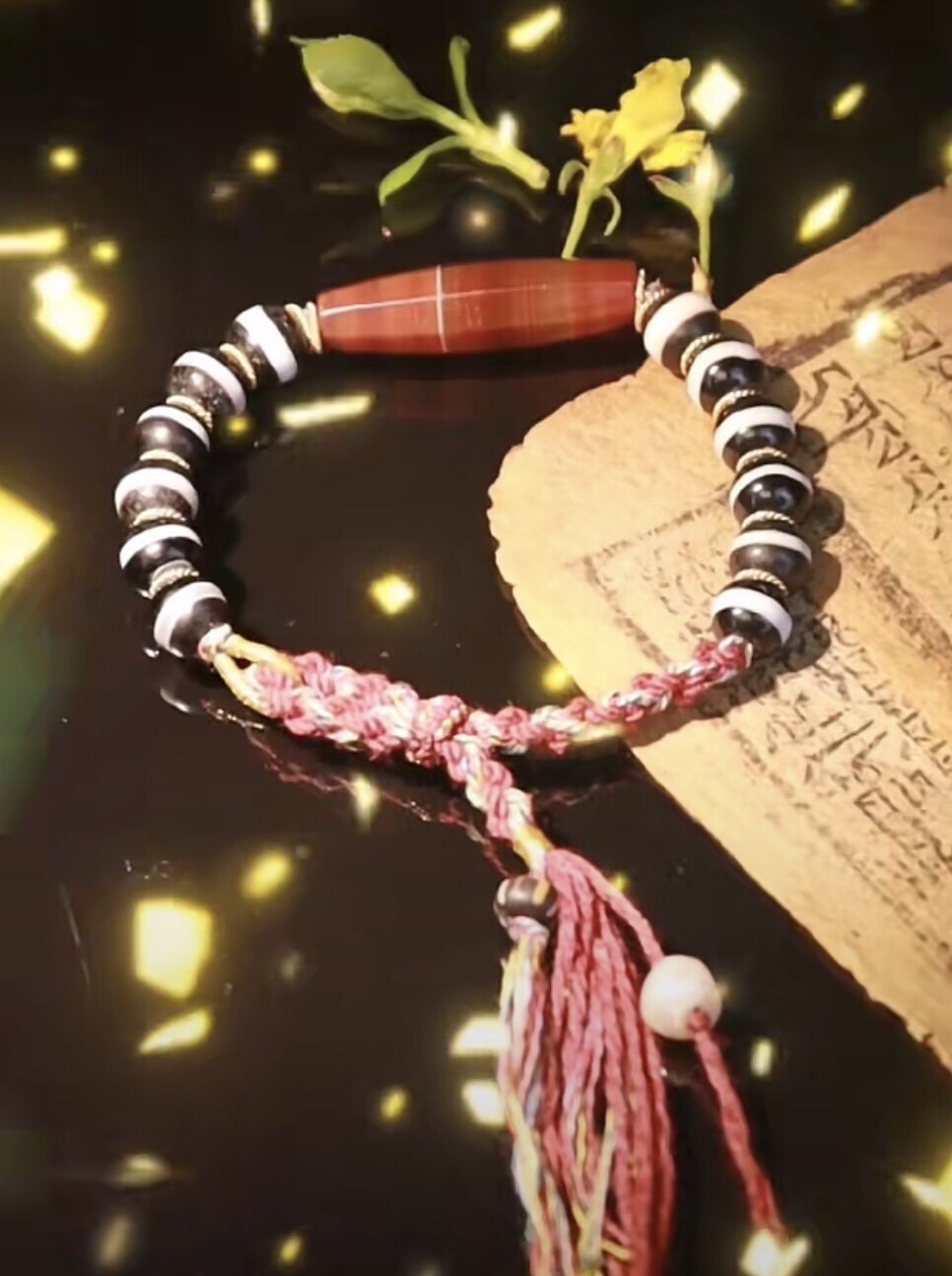 红蚕石 影子石 藏风手链