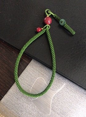 新款 钥匙扣 朱砂 手工编织