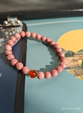 天然玫瑰石手链 女款 粉色爱情