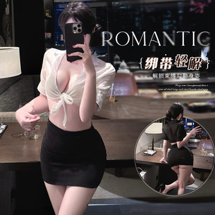夜生活性感制服包臀ol秘书老师激情套装 ****内衣小胸夜店角色 大码