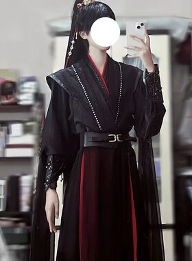 万用古风cos服 侠客红黑劲装cosplay服古装汉服 魏无羡cos服 少年