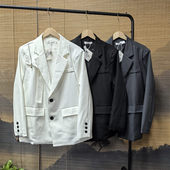 25D3A1金属拉链装 上衣 休闲西服港风痞帅男装 饰西装 外套设计感秋装