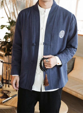 春夏棉麻中式禅修外套茶禅服