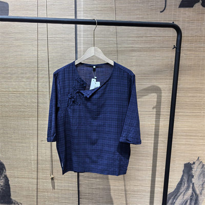 中式盘扣复古风改良汉服半袖体恤