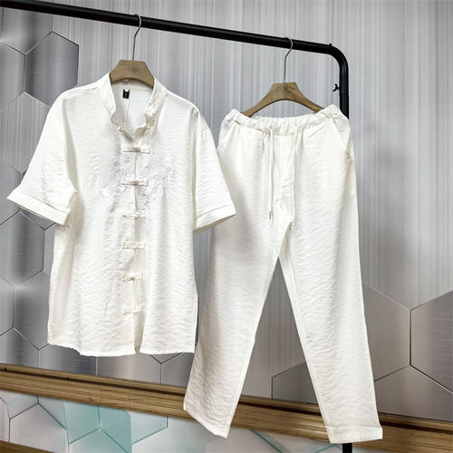 夏季新中式唐装套装中国风