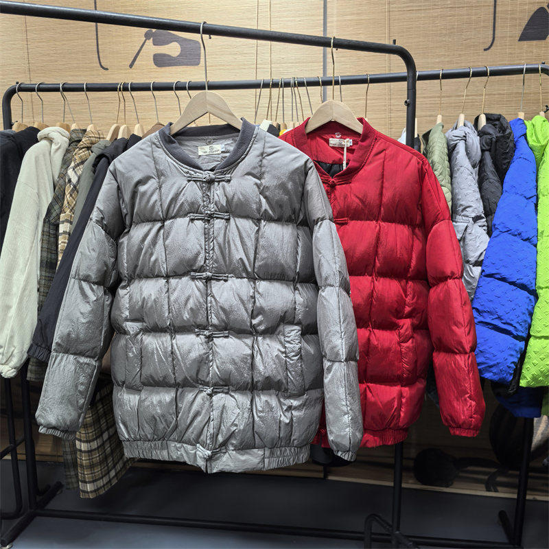 Y12冬季新款盘扣棉衣中国风唐装棉服男女保暖棒球领复古棉袄外套