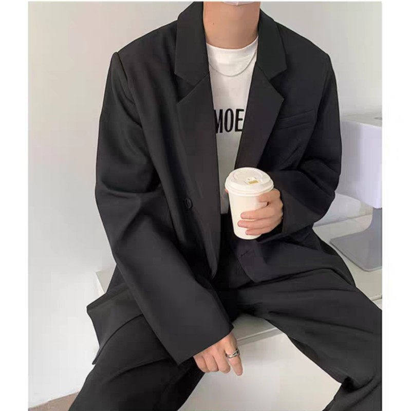 男士新款浮雕字母压印外套西服