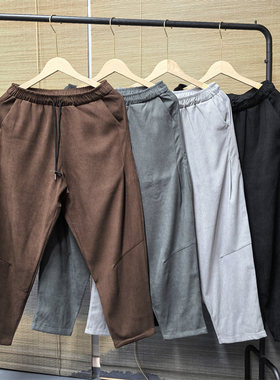 25A2D2中国风秋季潮流灯笼裤子新中式宽松复古萝卜裤松紧腰休闲裤