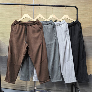 松紧腰休闲裤 25A2D2中国风秋季 宽松复古萝卜裤 子新中式 潮流灯笼裤