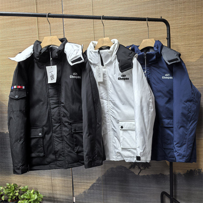 25B4C6冬季户外潮流登山运动保暖棉服情侣装休闲连帽工装加厚棉衣