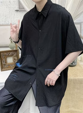 小众衬衣潮牌ins痞帅垂感外搭